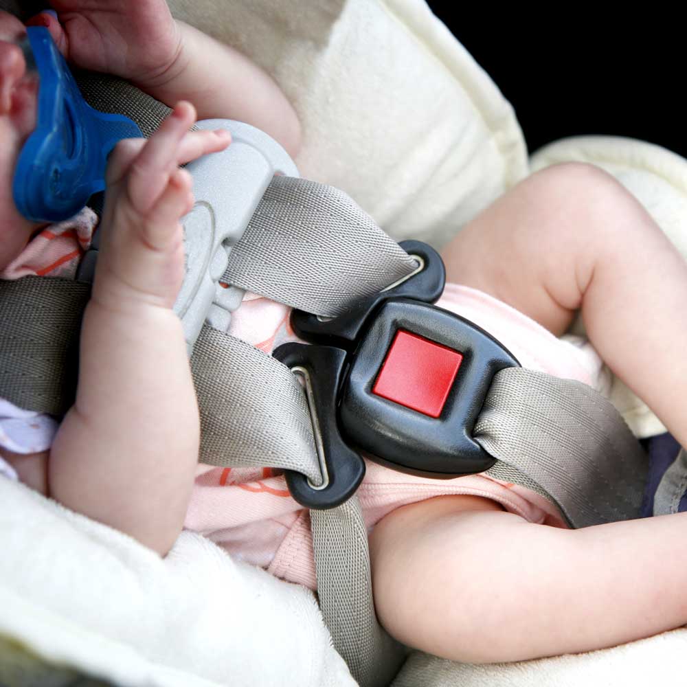 Newborn in carseat