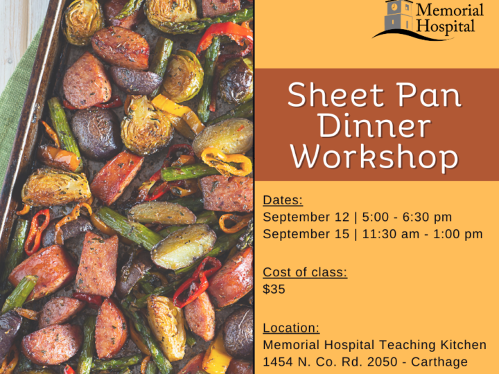 Memorial Hospital Health & Wellness Team is Hosting a Sheet Pan Dinner Workshop