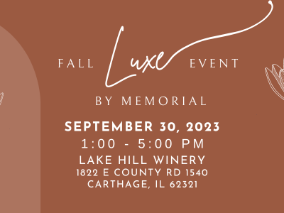 Fall Luxe Event by Memorial to Take Place at Lake Hill Winery