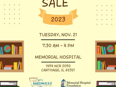 MEMORIAL HOSPITAL FOUNDATION TO HOST BOOK FAIR