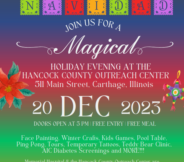 Magical Holiday Evening at the Hancock County Outreach Center: A Festive Celebration by Memorial Hospital and Hancock County Outreach Center