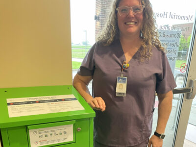 MEMORIAL HOSPITAL INSTALLS CONSUMER DRUG TAKE-BACK RECEPTACLE FOR SAFE MEDICATION DISPOSAL