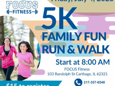 CELEBRATE HEALTH & COMMUNITY AT THE MEMORIAL HOSPITAL FOCUS FITNESS FAMILY FUN RUN/WALK!
